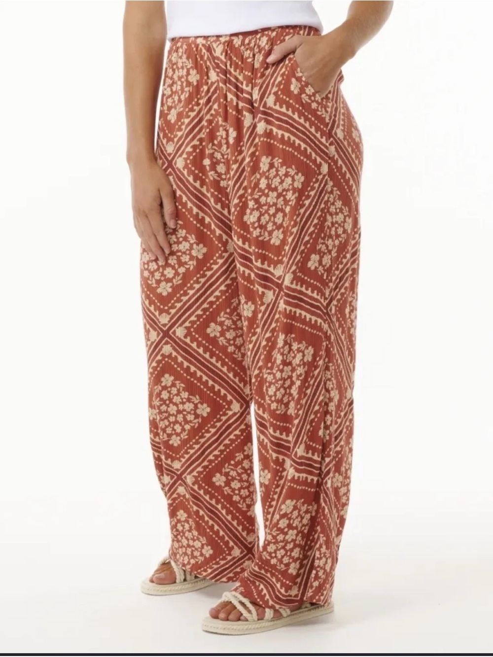 Rip Curl Wide Leg Pants Tropical Beach Vacation Summer Small